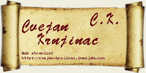 Cvejan Krnjinac vizit kartica
